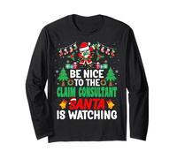 Be Nice to The Claim Consultant Santa - Christmas Maglia a Manica