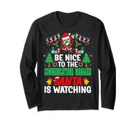 Be Nice to The Communications Manager Santa - Christmas Maglia a Manica