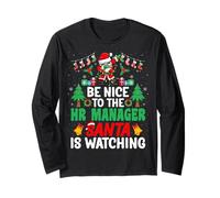 Be Nice to The HR Manager Santa - HR Director Christmas Maglia a Manica