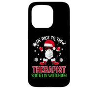 Be Nice To The Therapist Santa Is Watching Christmas Xmas Custodia per iPhone 15 Pro