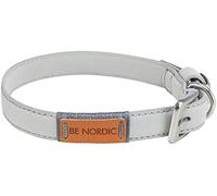 BE Nordic Collana in Pelle, M: 45-51 cm/20 mm, Grigio chiaro