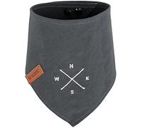 Be Nordic - Fazzoletto da collo, misura L, 50 cm, colore: grigio scuro e rosa dei venti