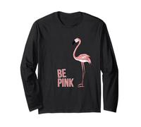 Be Pink Cool Funny Funky Trendy Fenicottero Maglia a Manica