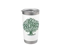 Be Prepared Scouts BSA Distressed Nature Tree Art Bicchiere termico in acciaio inox doppia parete