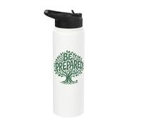 Be Prepared Scouts BSA Distressed Nature Tree Art Stainless Steel Insulated Water Bottle