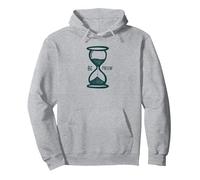 Be Present Clessidra Mindfulness Inspirational Felpa con Cappuccio, Unisex per Adulti, Grigio Melange, XXL