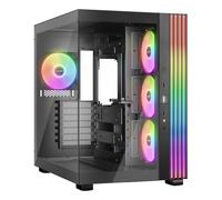 be quiet! Light Base 600 LX Black PC Case, vista panoramica mozzafiato, show case, design Dual Chamber, striscia LED ARGB massiccia, 4 ventole LX PWM, invertite e utilizzabili orizzontalmente