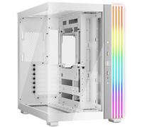 be quiet! Light Base 600 DX White PC Case, vista panoramica mozzafiato, show case, design Dual Chamber, striscia LED ARGB massiccia, invertita e utilizzabile orizzontalmente, design Backside Connector