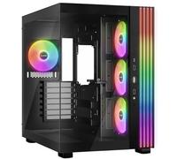 be quiet! Light Base 600 LX Black PC Case, 4 Light Wings LX PWM Ventole | Vista panoramica, Dual Chamber, vetrina, ARGB 1,3 m, utilizzabile in posizione capovolta o orizzontale, supporti rimovibili