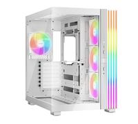 be quiet! Light Base 600 LX White PC Case, 4 Light Wings LX PWM Ventole | Vista panoramica, Dual Chamber, vetrina, ARGB 1,3 m, utilizzabile in posizione capovolta o orizzontale, supporti rimovibili
