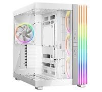 be quiet! Light Base 900 FX White PC Case, 4x Ventole PWM, ARGB | Vista panoramica mozzafiato, design Dual Chamber, striscia LED ARGB massiccia, invertite e utilizzabili orizzontalmente