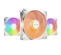 be quiet! Light Wings LX 120mm PWM White Triple Pack, 3 ventole incluse, mozzo illuminato, pale satinate, tanti colori e modalità, pale ottimizzate per elevata pressione statica, collegamento cascata