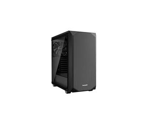 be quiet! Pure Base 500 Window Black Case PC con 2 ventole Pure Wings 2 140mm, copertura superiore ottimizzata per silenzio e flusso d'aria, supporto radiatori fino a 360mm