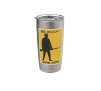 Be Ready Join Now - Poster britannico della prima guerra mondiale 1915 Bicchiere termico in acciaio inox doppia parete