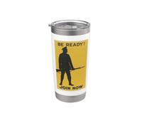 Be Ready Join Now - Poster britannico della prima guerra mondiale 1915 Bicchiere termico in acciaio inox doppia parete