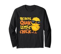 Be Real Quick Little Chick Carino Baby Pollo Meme Amante degli Uccelli Maglia a Manica