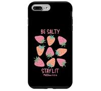 Be Salty Stay Lit Matthew 5:13-16 Divertente disegno cristiano Custodia per iPhone 7 Plus/8 Plus