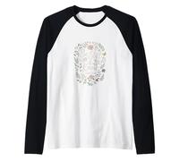 Be Still And Know Psalm 46:10 Floral Christian Verse Maglia con Maniche Raglan
