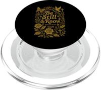Be Still And Know Psalm 46:10 Retrò Groovy Christian Floreale PopSockets PopGrip per MagSafe