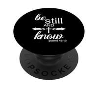 Be Still & Know Cool Christian Life Bibbia Verse With Cross PopSockets PopGrip Adesivo