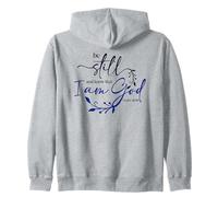 Be Still Know That I Am God Blue Bible Christian Psalm 46:10 Felpa con Cappuccio