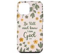 Be Still & Know That I Am God Psalm Bible Verse Floral Women Custodia per iPhone 12 mini