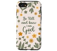 Be Still & Know That I Am God Psalm Bible Verse Floral Women Custodia per iPhone SE (2020) / 7/8