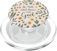 Be Still & Know That I Am God Psalm Bible Verse Floral Women PopSockets PopGrip per MagSafe