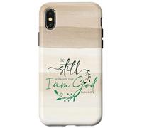 Be Still Know That I Am God Quote Sage Christian Psalm 46:10 Custodia per iPhone X/XS
