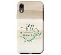 Be Still Know That I Am God Quote Sage Christian Psalm 46:10 Custodia per iPhone XR