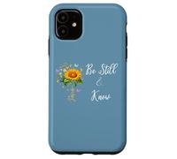 Be Still Know That I Am God Quotes Butterfly Christian Jesus Custodia per iPhone 11