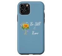 Be Still Know That I Am God Quotes Butterfly Christian Jesus Custodia per iPhone 11 Pro