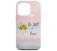 Be Still Know That I Am God Quotes Butterfly Christian Jesus Custodia per iPhone 13 Pro