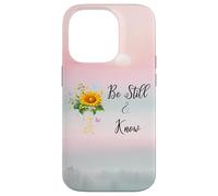 Be Still Know That I Am God Quotes Butterfly Christian Jesus Custodia per iPhone 14 Pro
