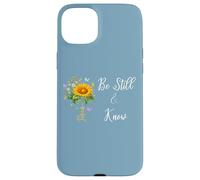 Be Still Know That I Am God Quotes Butterfly Christian Jesus Custodia per iPhone 15 Plus