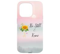 Be Still Know That I Am God Quotes Butterfly Christian Jesus Custodia per iPhone 15 Pro