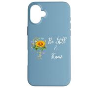 Be Still Know That I Am God Quotes Butterfly Christian Jesus Custodia per iPhone 16 Plus