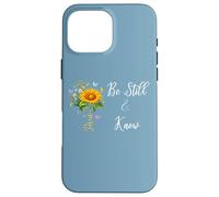 Be Still Know That I Am God Quotes Butterfly Christian Jesus Custodia per iPhone 16 Pro Max