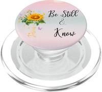 Be Still Know That I Am God Quotes Butterfly Christian Jesus PopSockets PopGrip per MagSafe