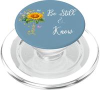 Be Still Know That I Am God Quotes Butterfly Christian Jesus PopSockets PopGrip per MagSafe