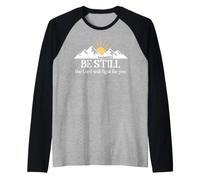 Be Still The Lord Will Fight for You Exodus 14:14 Christian Maglia con Maniche Raglan