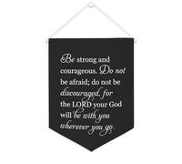 Be Strong And Courageous. Do Not Be Afraid - Striscione in tela motivazionale da appendere alla parete, striscione decorativo per la casa, per soggiorno, camera da letto, ufficio, regali per le