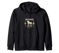 Be Strong Like A Bull Sollevamento pesi Motivational Gym Power Felpa con Cappuccio