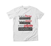 BE TECH - T-Shirt Uomo Se Fai Le Polpette Dimmelo - Frasi Ironiche Ottima da Regalare - Idea Regalo! (Bianco, M)