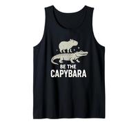 Be The Capybara Calma Divertente Capy Equitazione Gator Chill Vibes Canotta