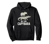 Be The Capybara Calma Divertente Capy Equitazione Gator Chill Vibes Felpa con Cappuccio