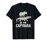 Be The Capybara Calma Divertente Capy Equitazione Gator Chill Vibes Maglietta