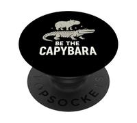 Be The Capybara Calma Divertente Capy Equitazione Gator Chill Vibes PopSockets PopGrip Adesivo