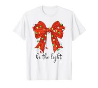 Be The Light Christian Christmas Bible Verse Bow Mathew 5:14 Maglietta