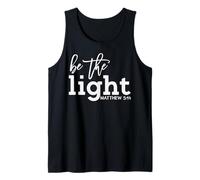 Be The Light Christian Tee Dicendo Matteo 5:14 Bibbia Citazione Canotta